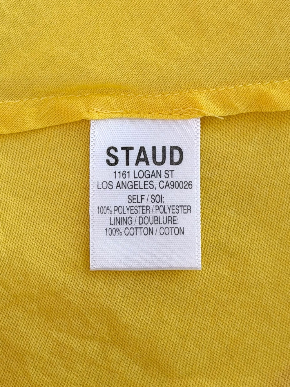 STAUD Dandelion Dress in California Poppy Goldie Yellow Orange Organza - Picture 7 of 7